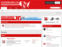 Tablet Screenshot of huskerboard.com